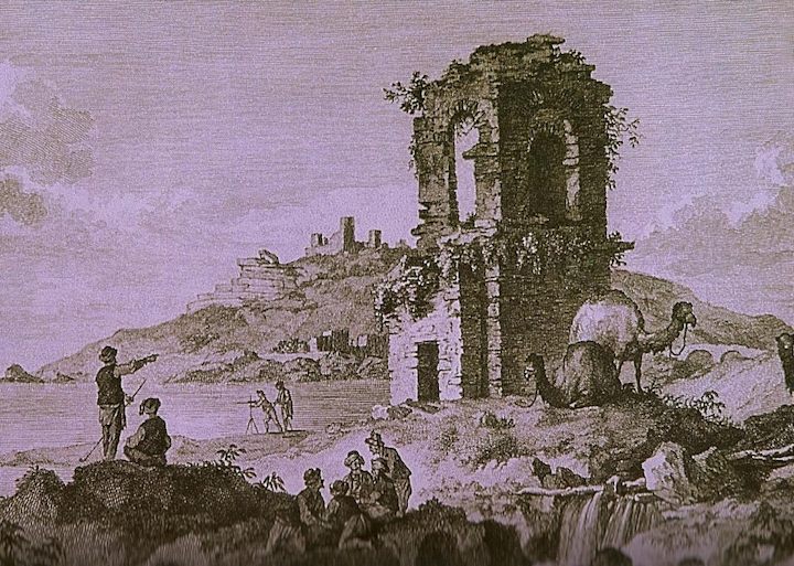 İasos. Mezar Anıtı. (Gravür; J. B. Hilair)